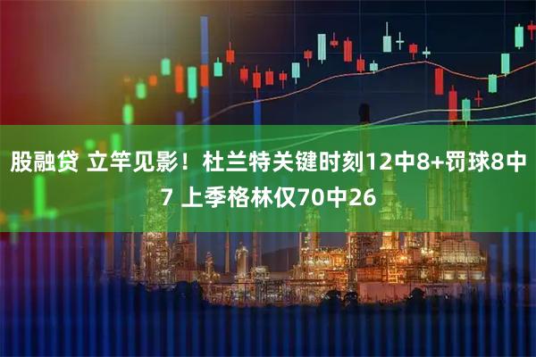 股融贷 立竿见影！杜兰特关键时刻12中8+罚球8中7 上季格林仅70中26