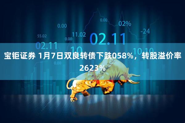 宝钜证券 1月7日双良转债下跌058%，转股溢价率2623%